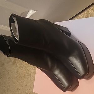 Lisa Vicky black leather Platform Boots